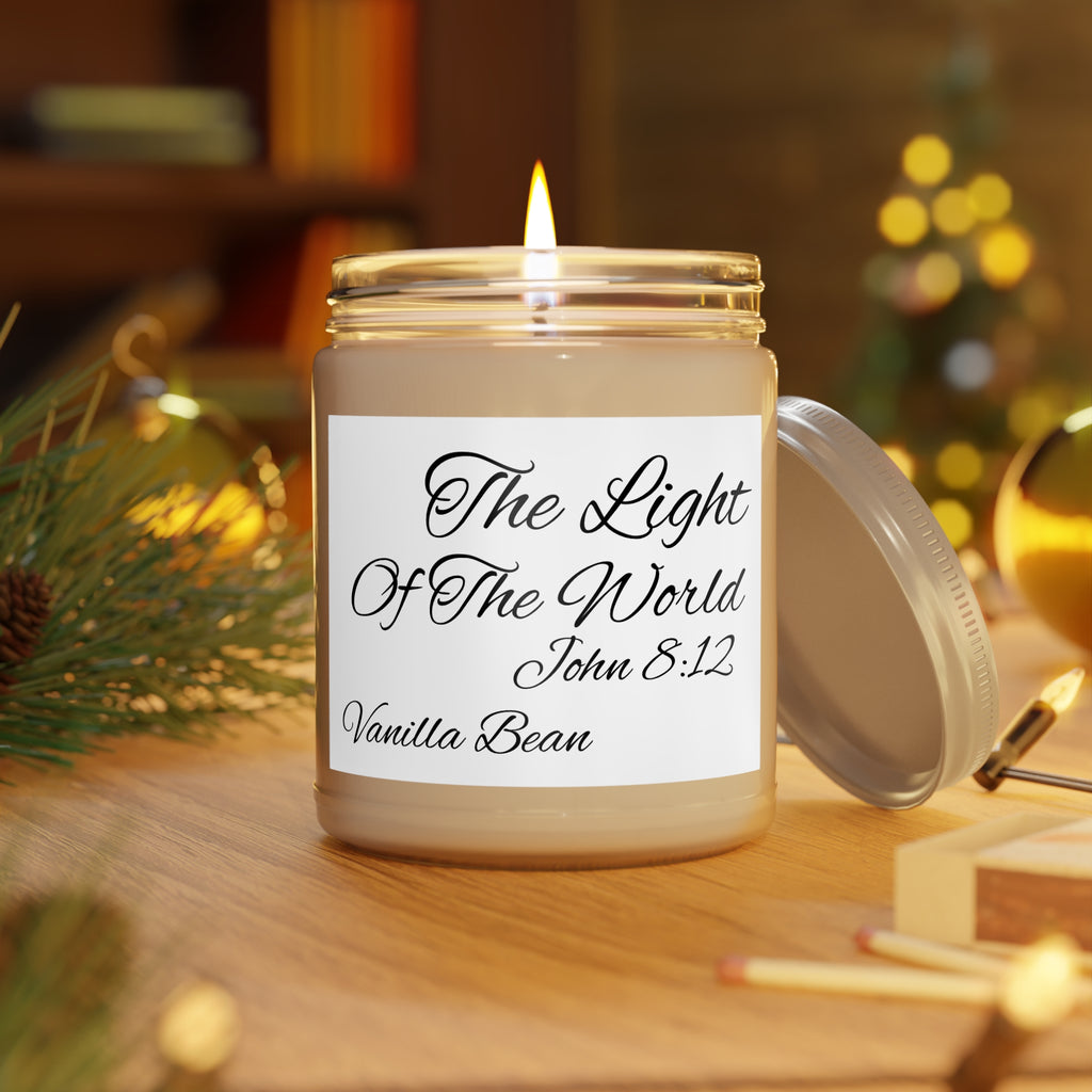 C.G.G. “The Light of The World”John 8:12 Soy Candles with White Lid, 9oz