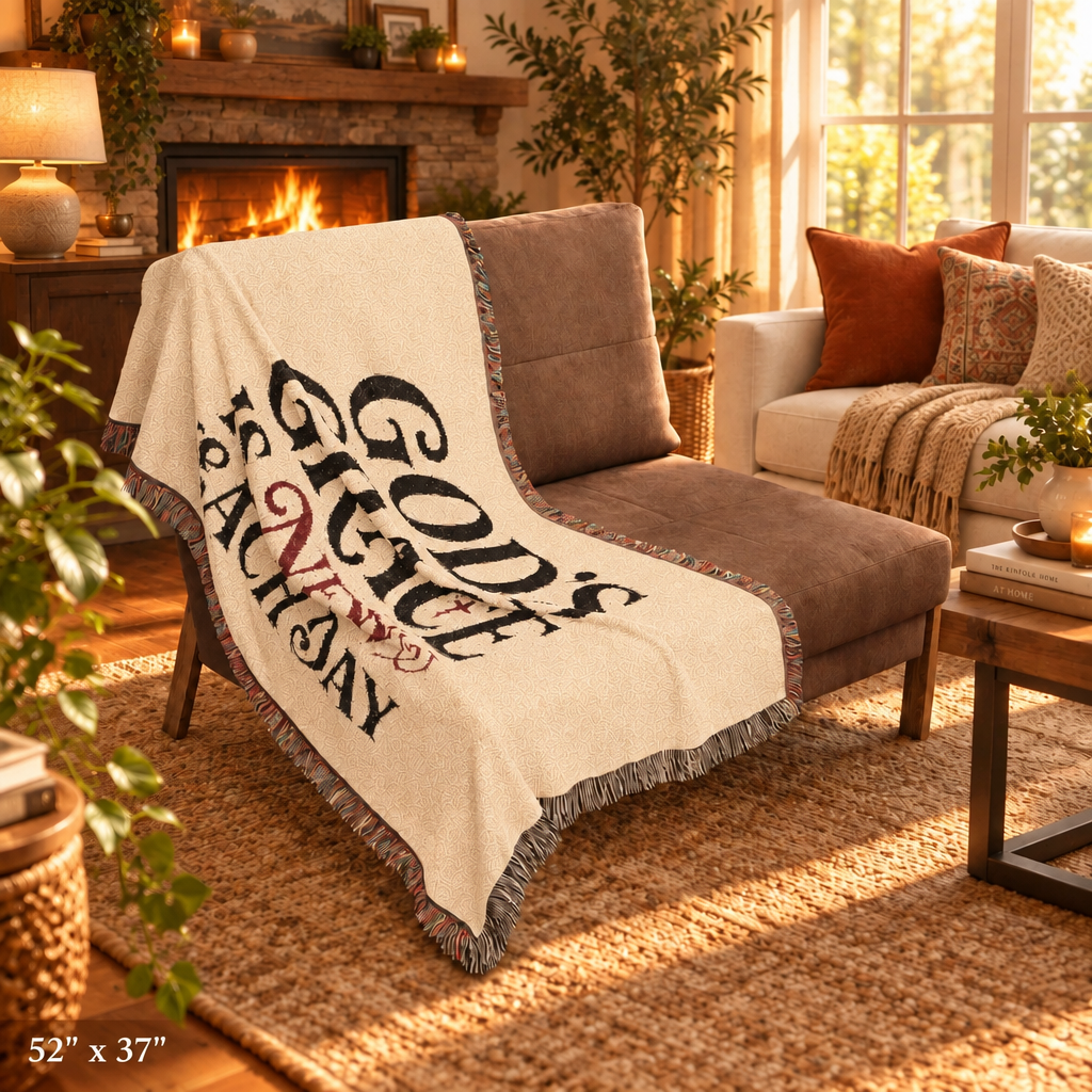 C.G.G. “God’s Grace” Woven Throw Blanket