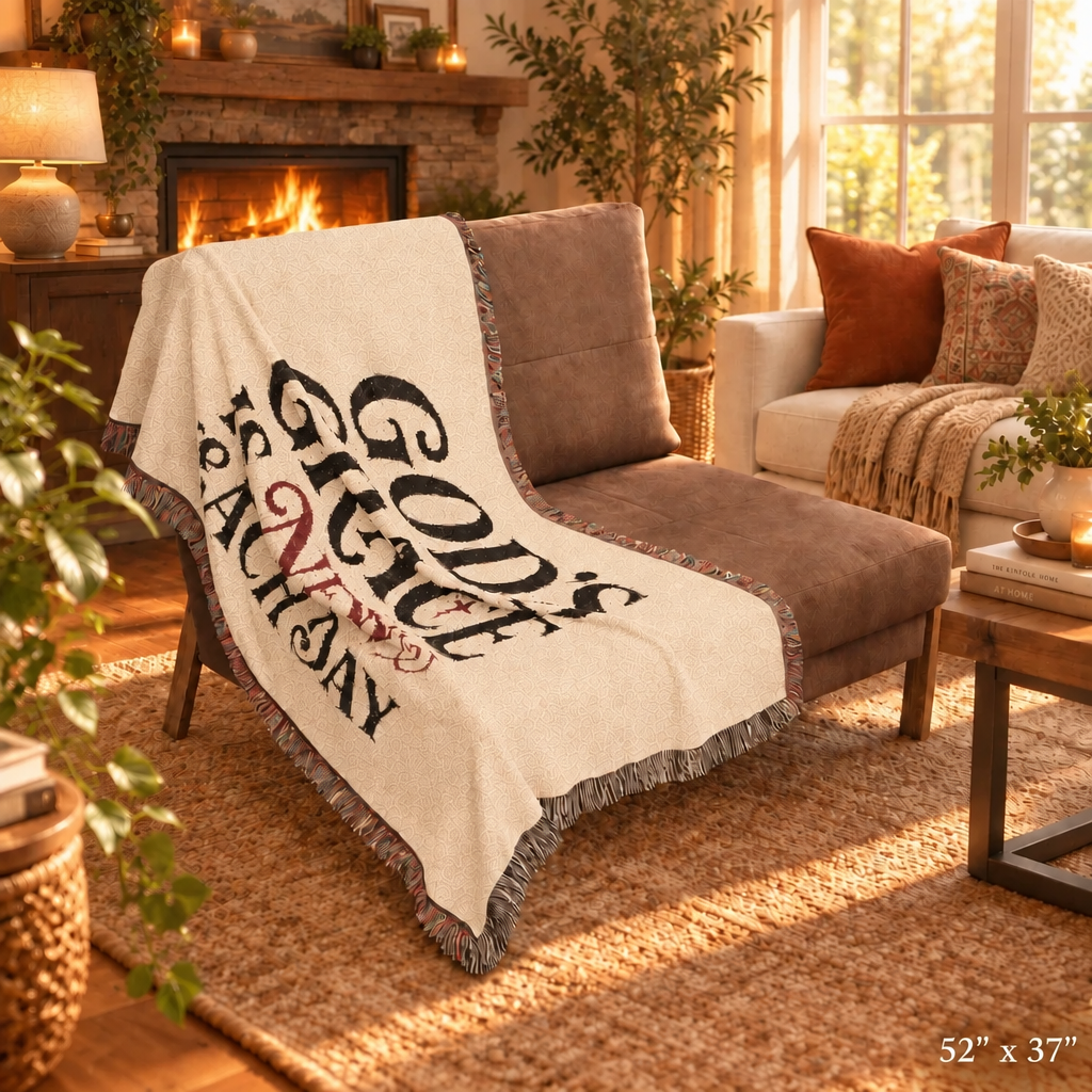 C.G.G. “God’s Grace” Woven Throw Blanket