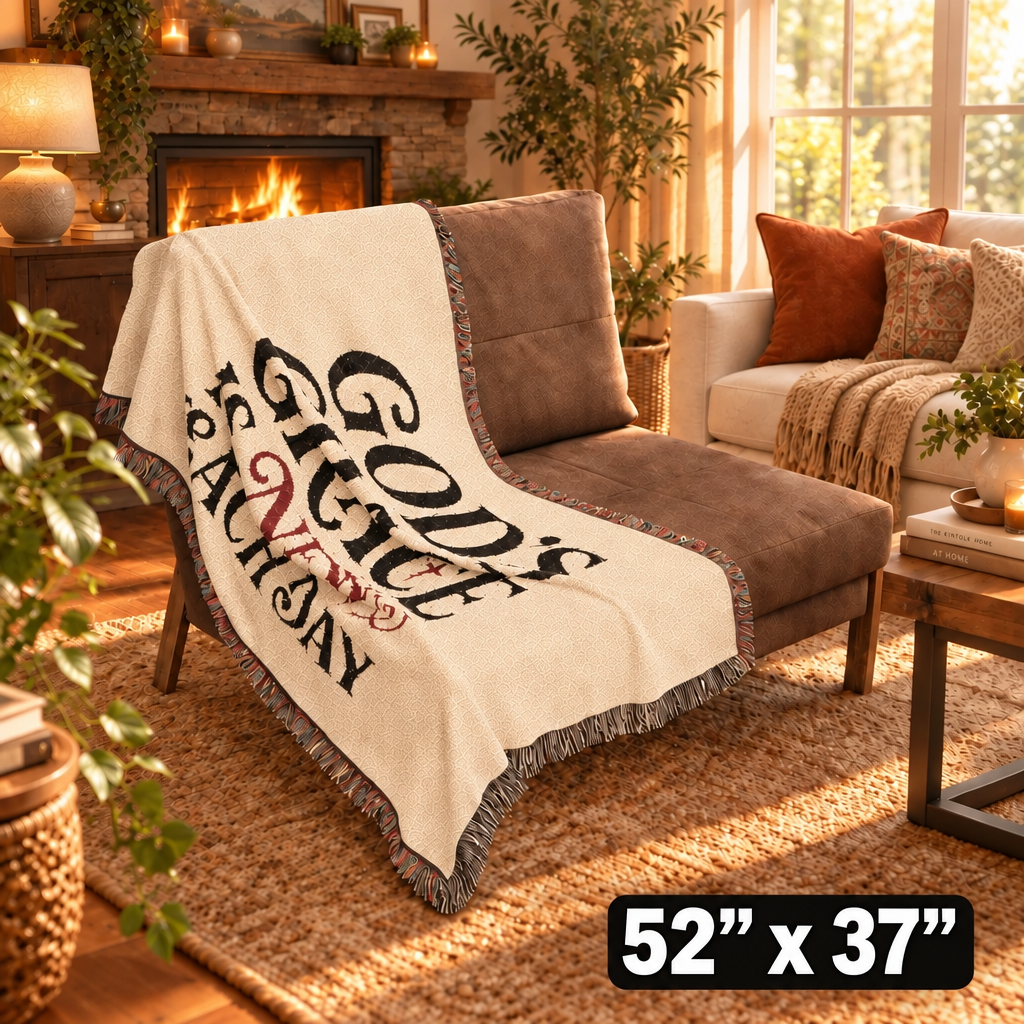 C.G.G. “God’s Grace” Woven Throw Blanket
