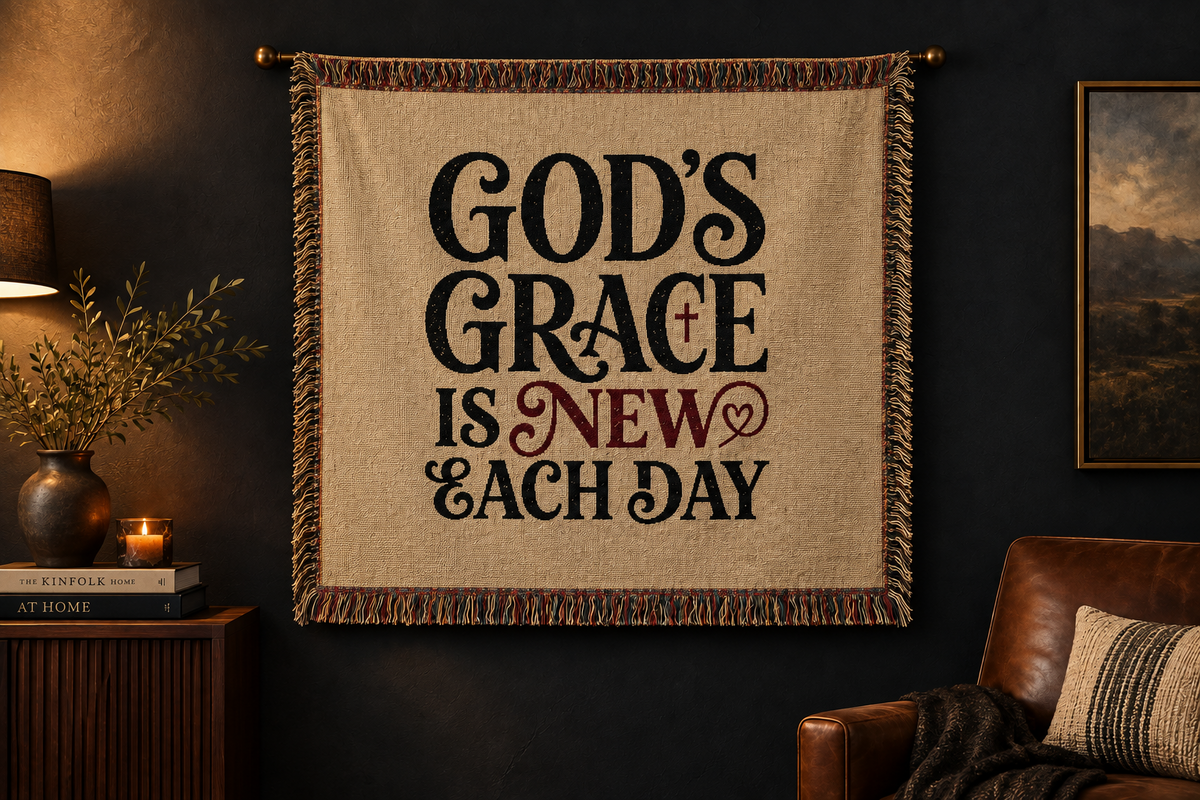 C.G.G. “God’s Grace” Woven Throw Blanket