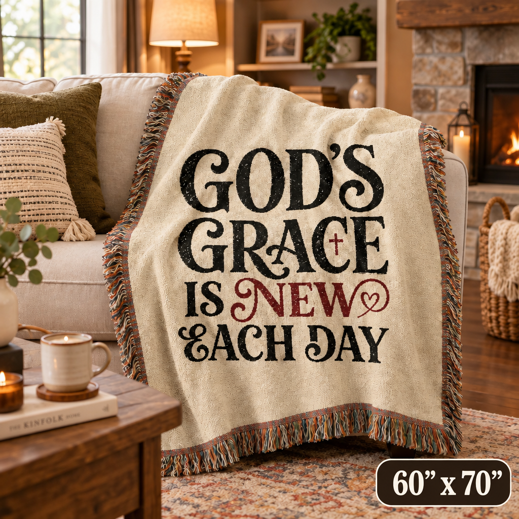 C.G.G. “God’s Grace” Woven Throw Blanket