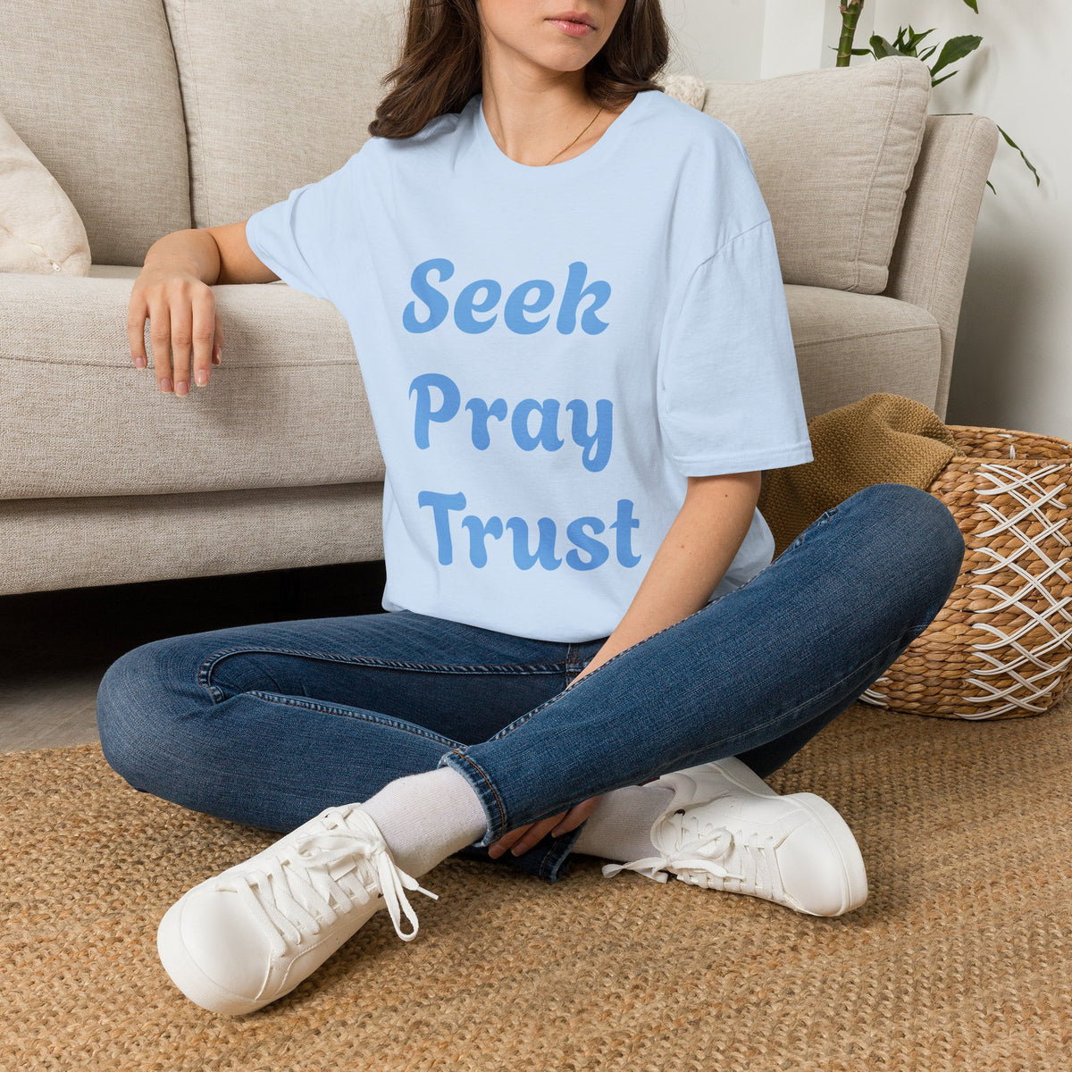 C.G.G.  “Seek Pray Trust”Softstyle T-Shirt (text on front)