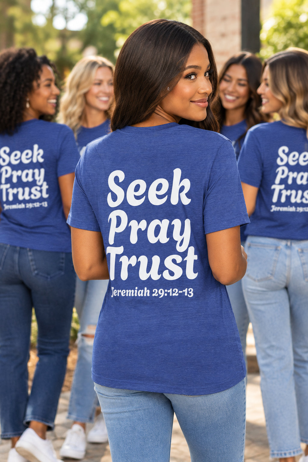 Christian Girl Gear “Seek Pray Trust “ Jersey Short Sleeve Tee