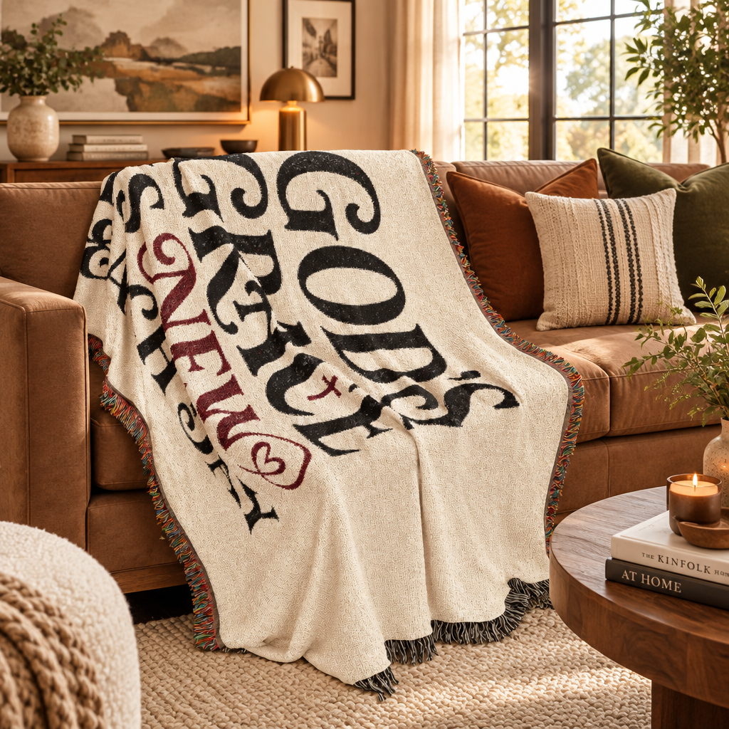 C.G.G. “God’s Grace” Woven Throw Blanket