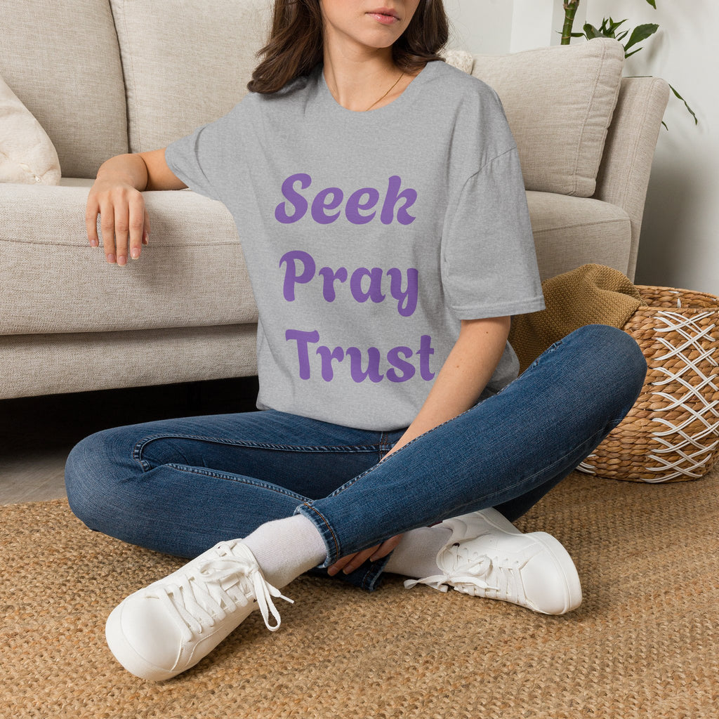 C.G.G.  “Seek Pray Trust”Softstyle T-Shirt (text on front)